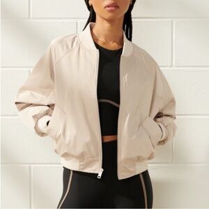 Abercrombie & Fitch Women's Beige Bomber Jacket